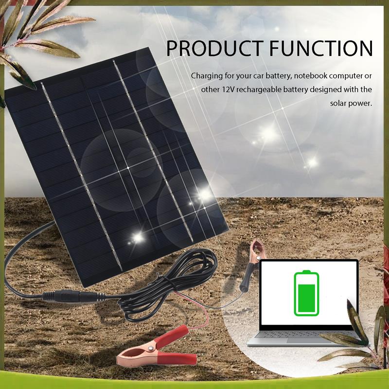 Solar Emergency Charger - AB98-5.5W 12V 태양 전지 패널 배터리