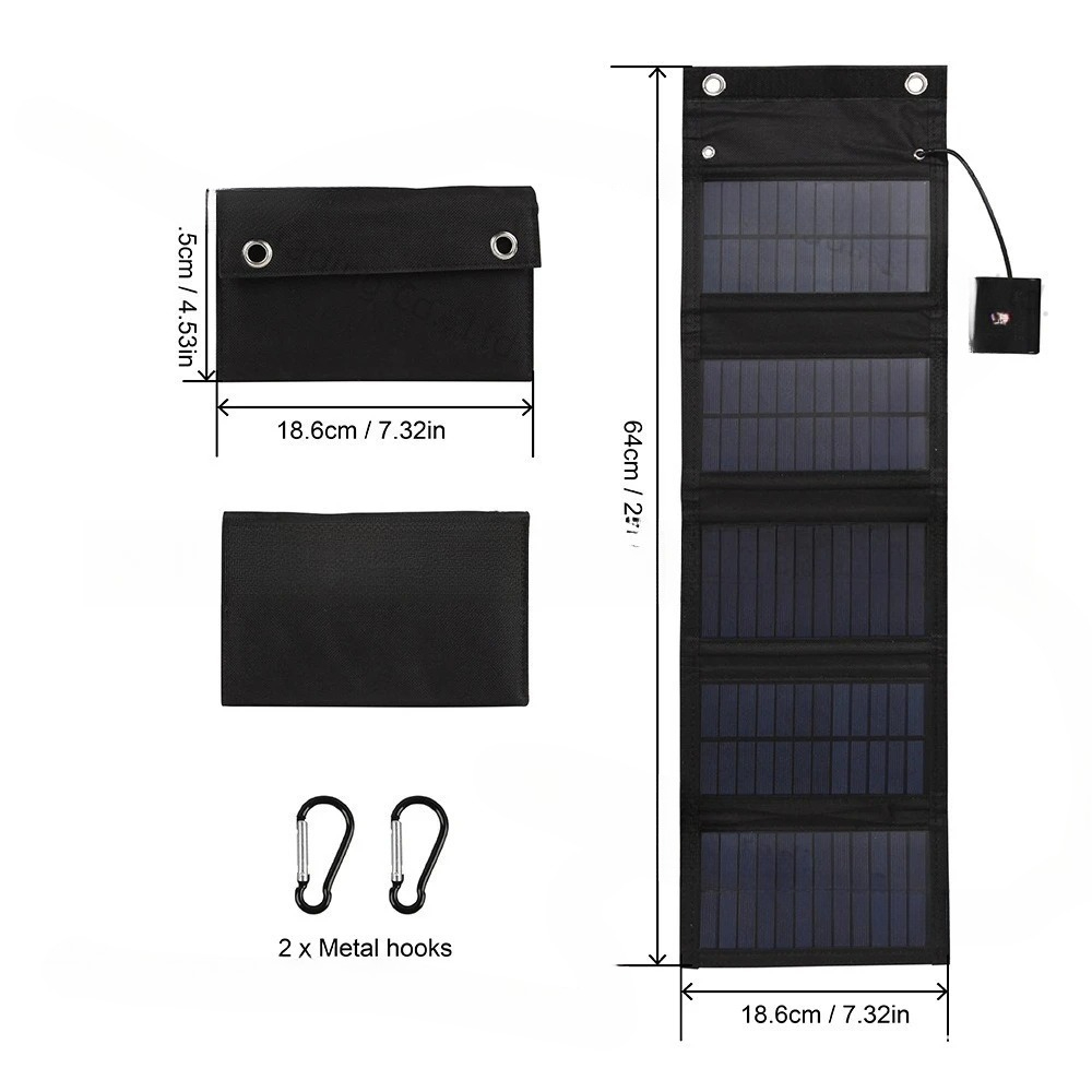 Solar Emergency Charger - 25W 5V 태양광 접이식 가방 방수