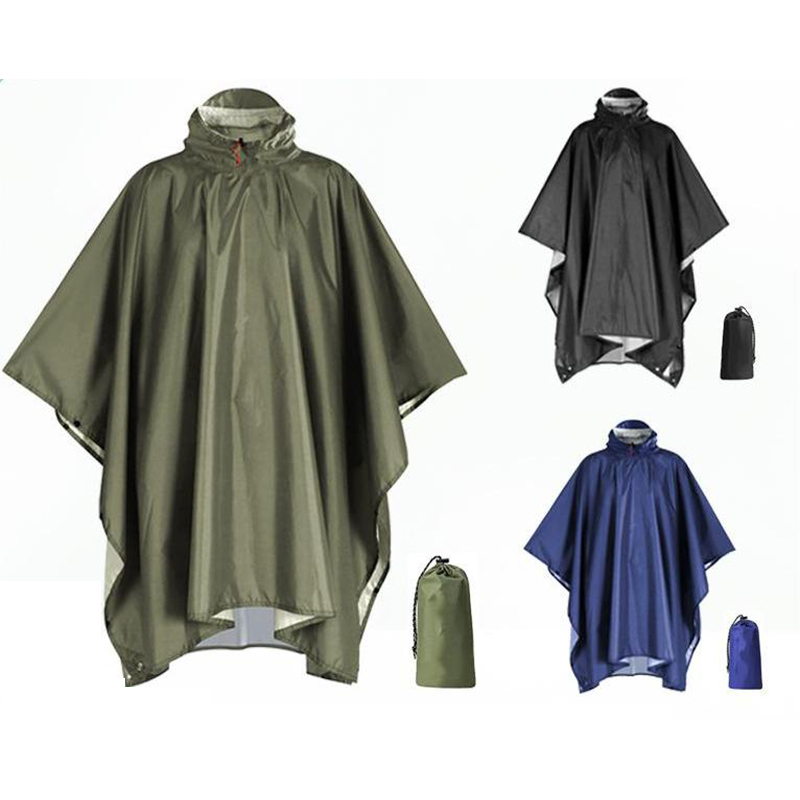 Emergency Poncho Rain - 배낭여행용 헤비 듀티 레인 판초, 방수