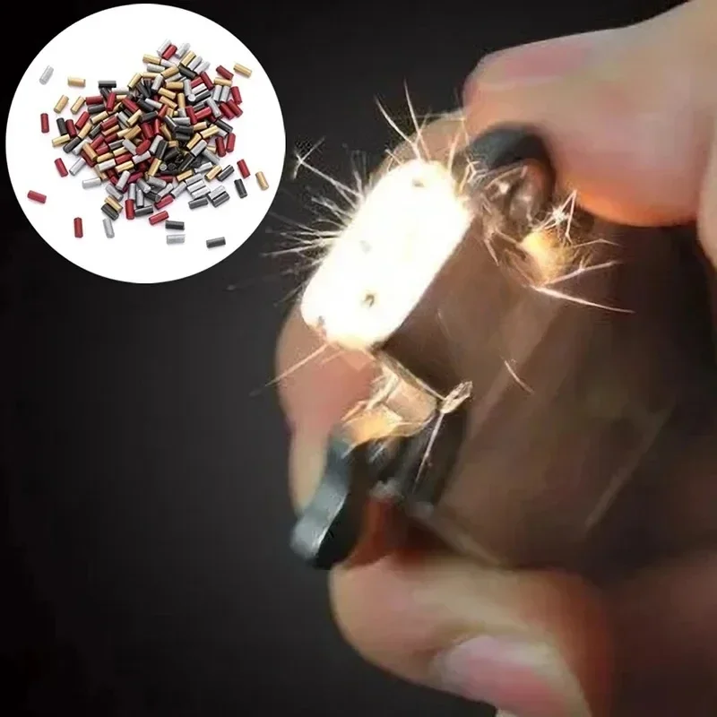 Fire Starting Kit - 플린트 골드 블랙 유니버셜 라이터 100개,