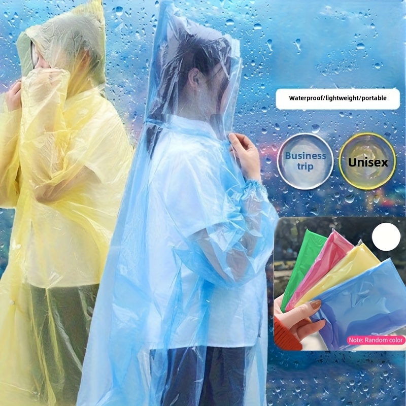 5/10Pcs 일회용 방수 비옷 야외 하이킹 산 여행  - Emergency Poncho Rain 리뷰 및 가격