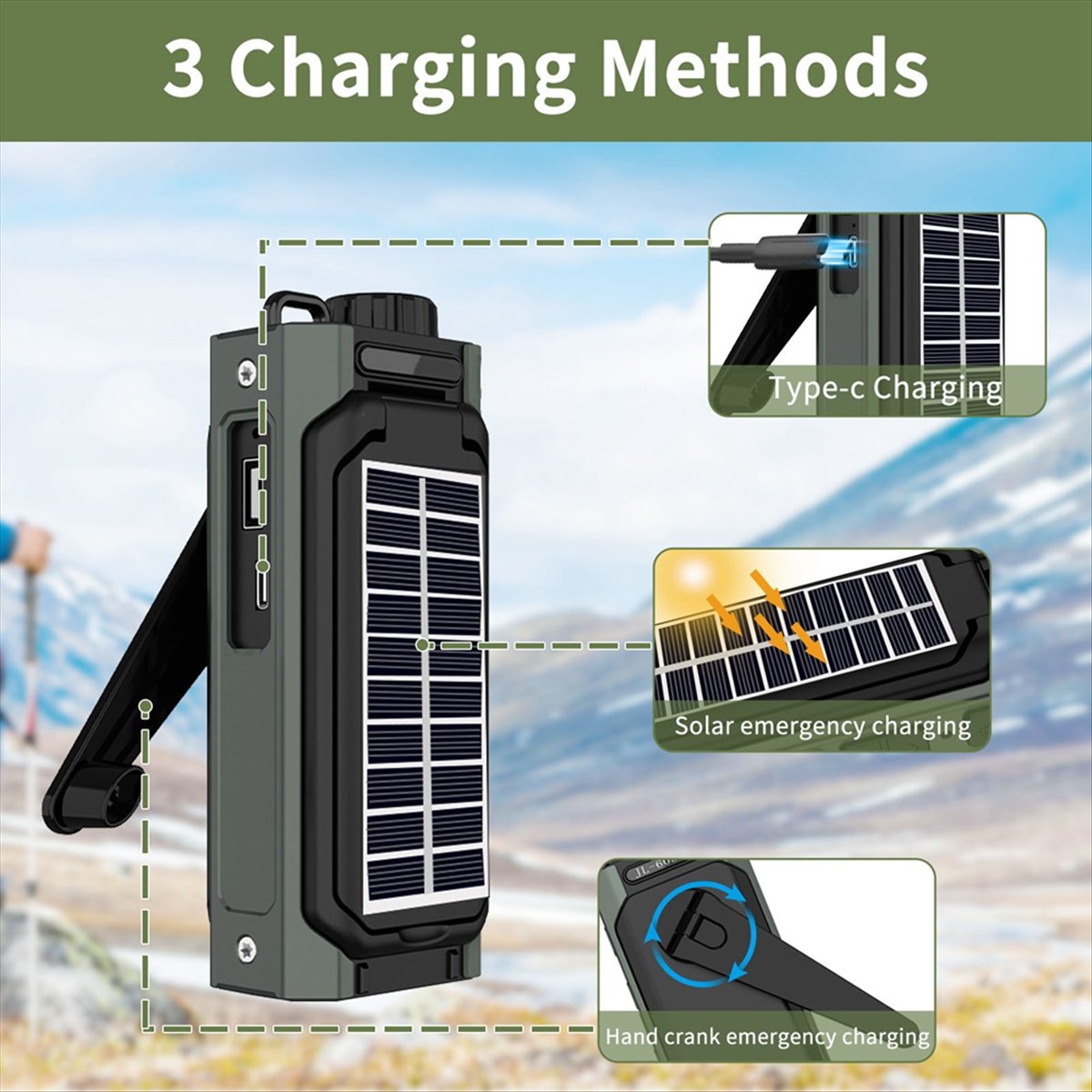 A26Z 휴대용 태양광 라디오, 비상용 핸드 크랭크 라 - Solar Emergency Charger 리뷰 및 가격