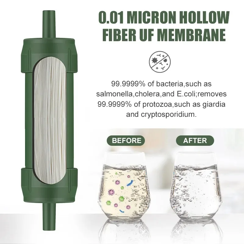 1PC 야외 미니 워터 필터 짚 캠핑 정화 생존 또는  - Water Purification Straw 리뷰 및 가격
