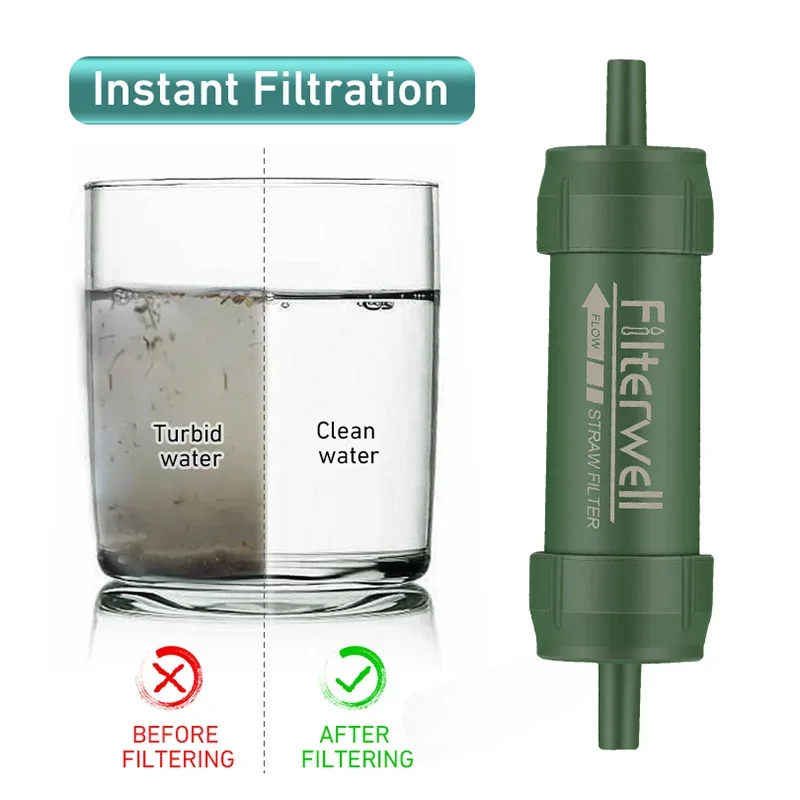 Westtune 야외 미니 워터 필터 밀짚 캠핑 정화  - Water Purification Straw 리뷰 및 가격