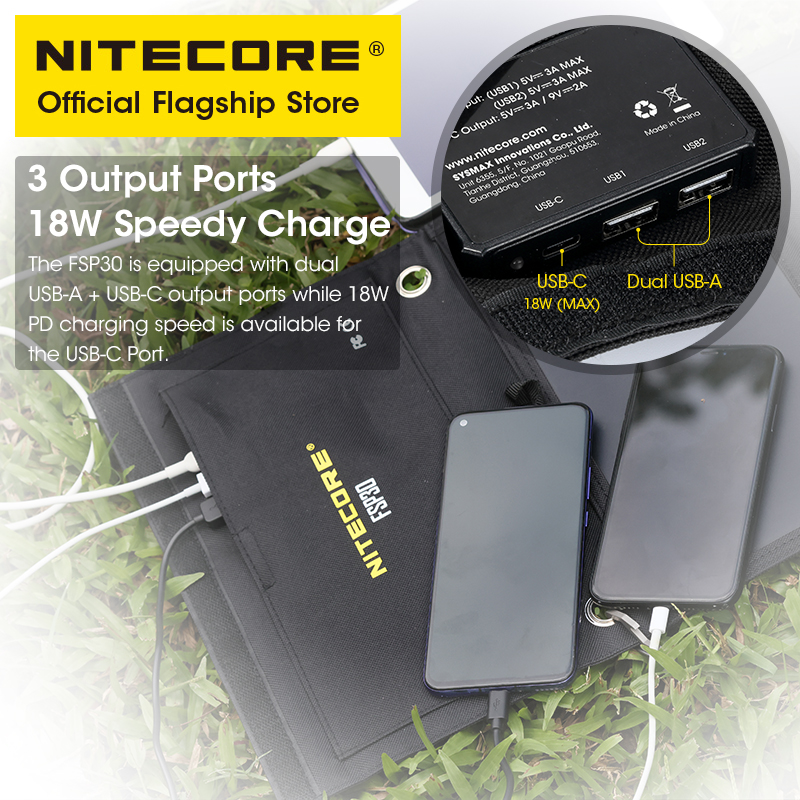NITECORE 휴대용 방수 태양 전지 패널, 소형 태 - Solar Emergency Charger 리뷰 및 가격